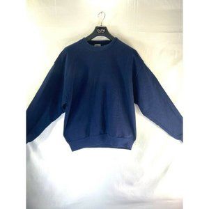 JERZEES Mens Sweatshirt Crew Blue Pullover Long XL
